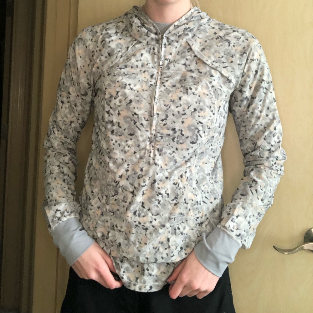 Lululemon Geometric Half Zip Hooded Jacket